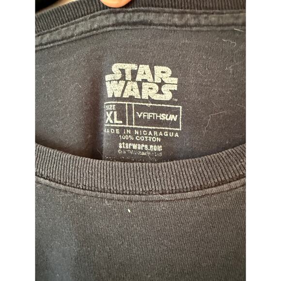 Star Wars Graphic T-Shirt – Distressed Black Vintage-Style Tee, Size L - Picture 4 of 4